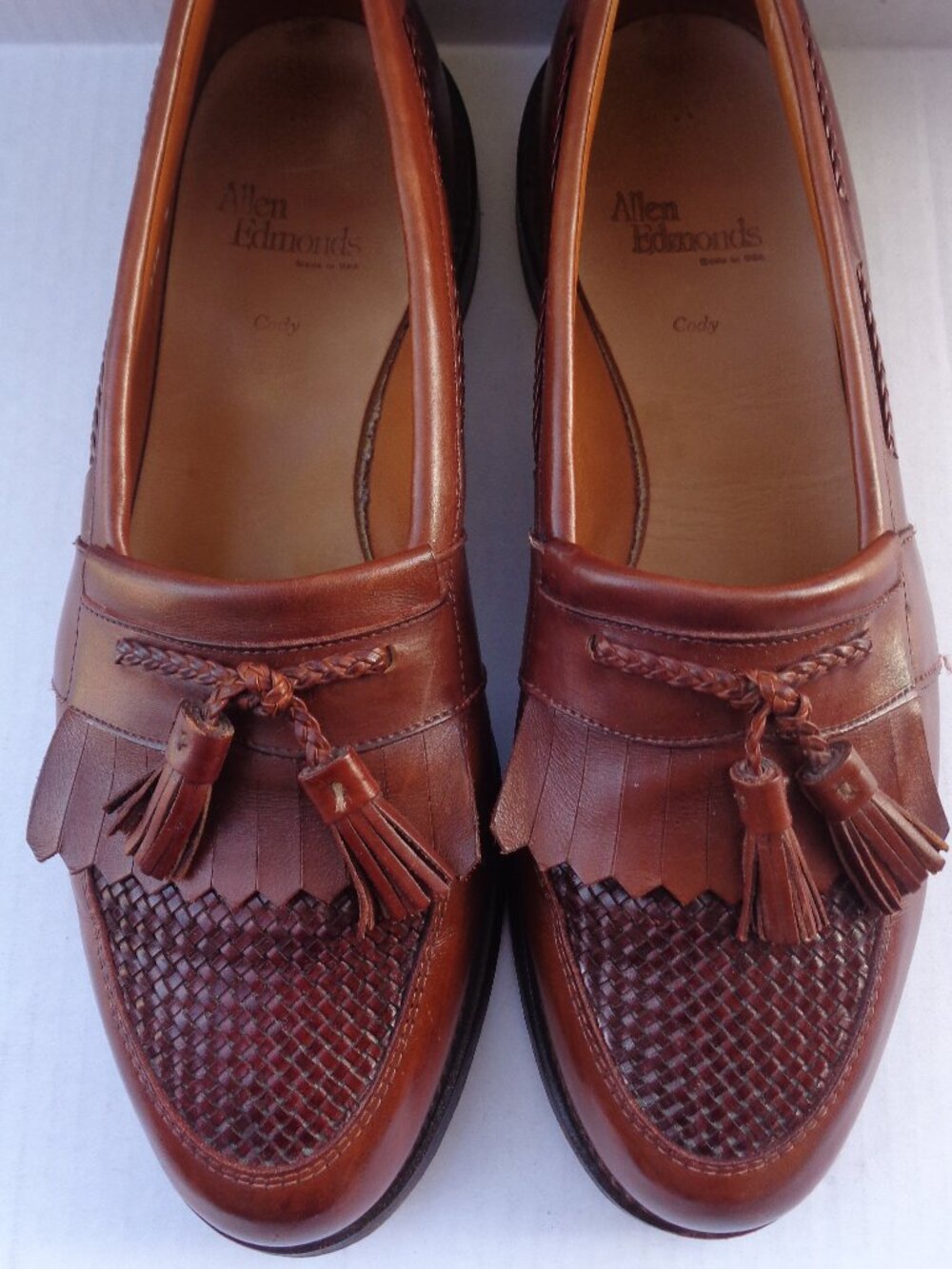 ALLEN EDMONDS Brown CODY Tassel LOAFERS Shoes 11.5 B